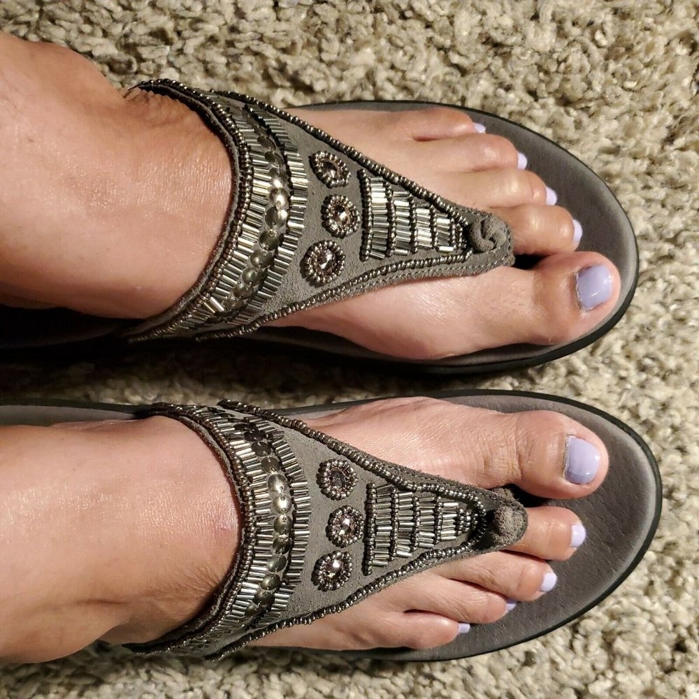 Abeo Womens Size 11 Bio System Gray Beaded Comfy